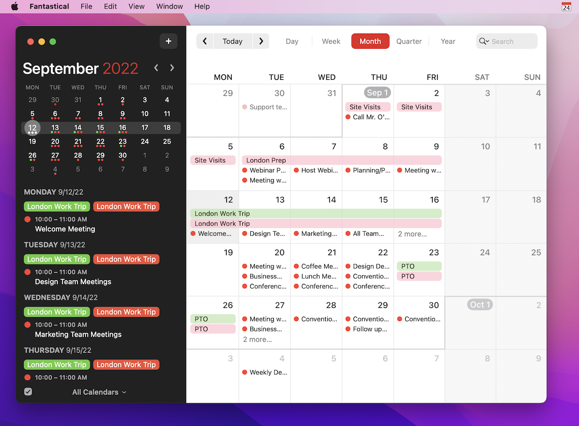 Fantastical: The calendar and tasks app
