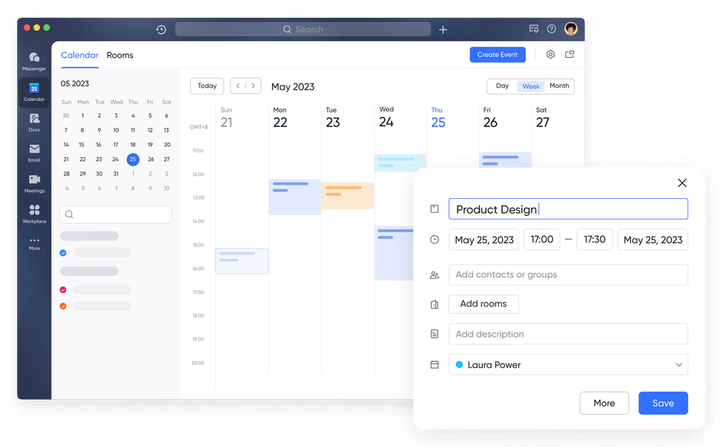 Lark Calendar for project planning