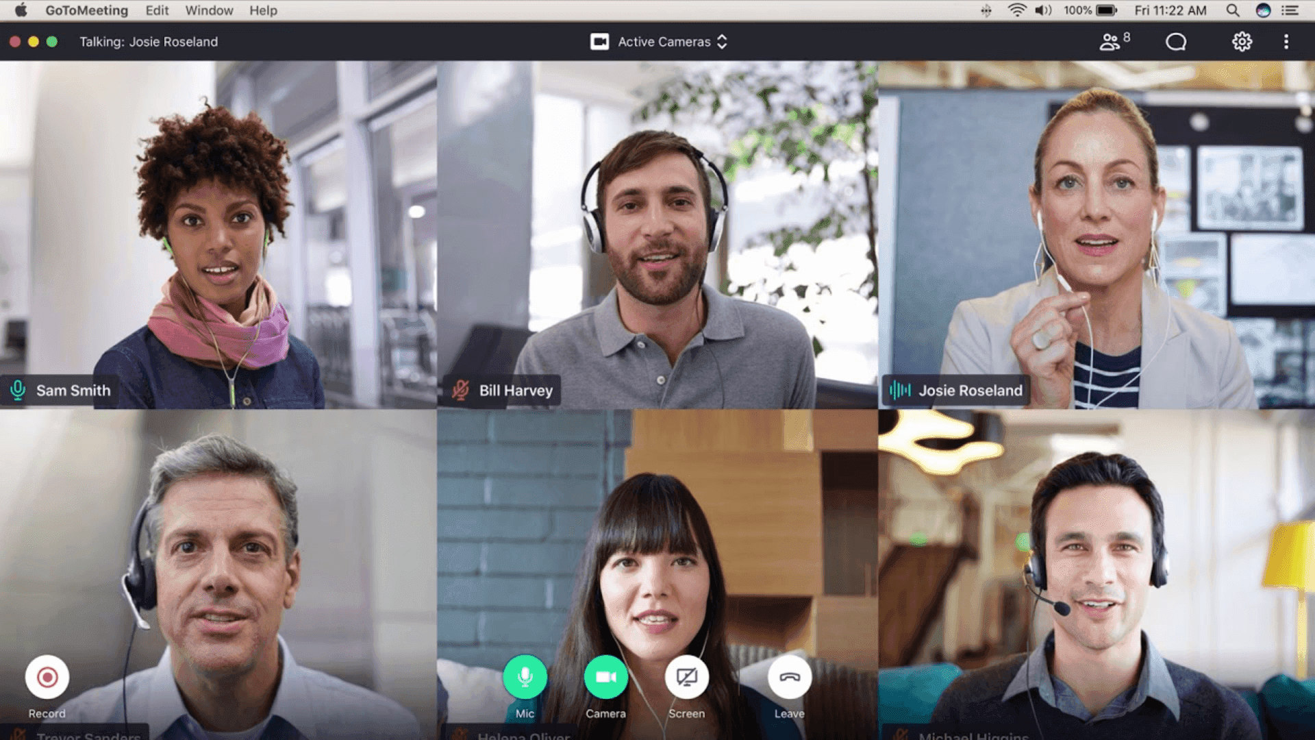 A screenshot of GoToMeeting