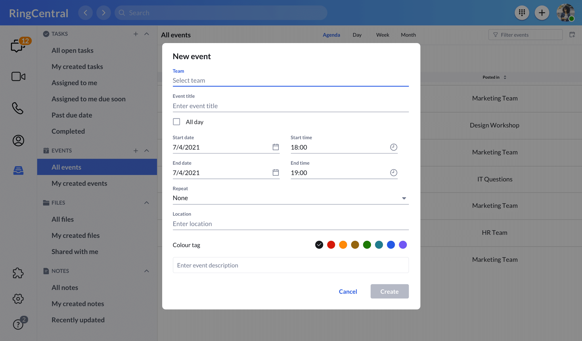 RingCentral Events virtual event management platform