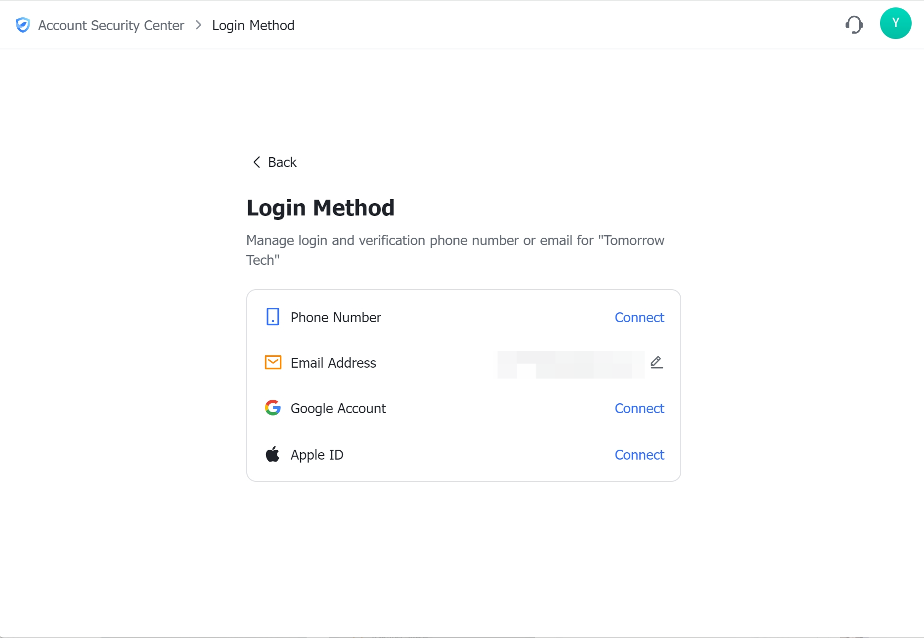 Account Security Center overview