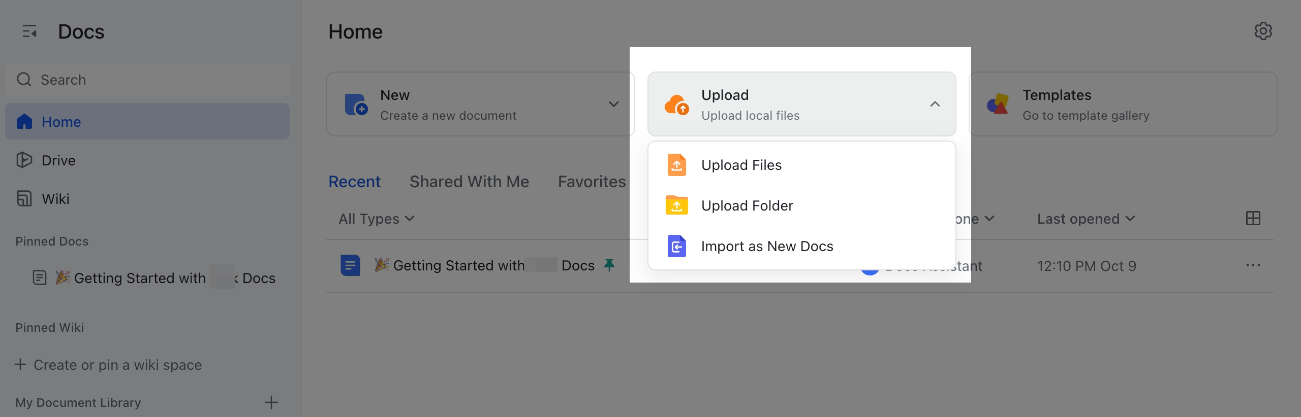 Get started with Docs