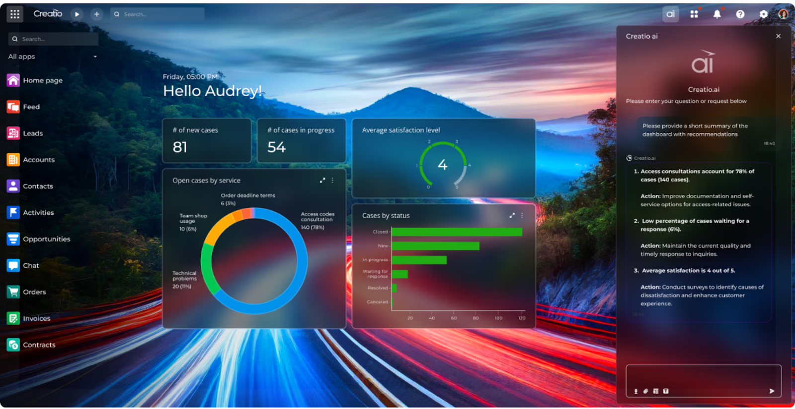An image that displays Creatio CRM