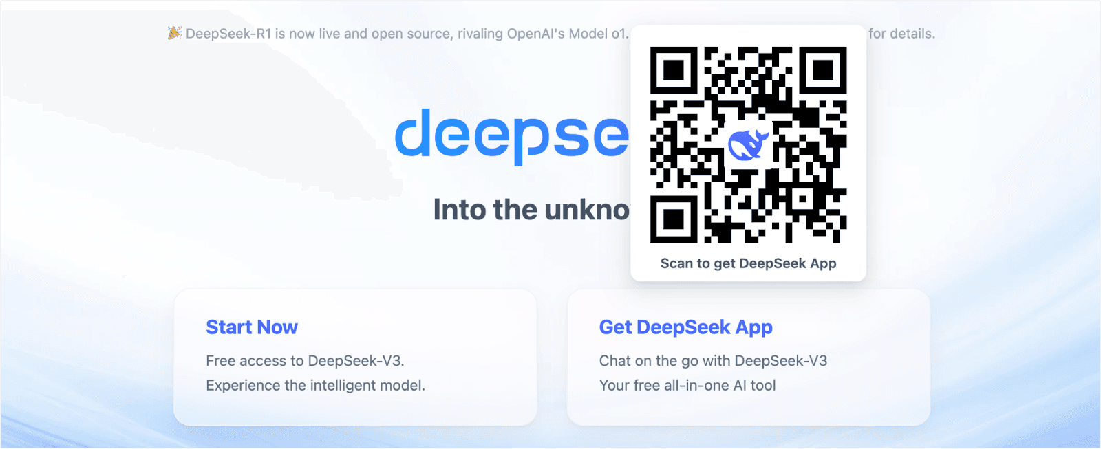 Scan to get DeepSeek App&nbsp;&nbsp;