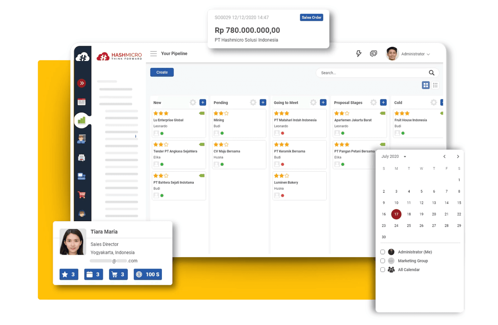 Hashmicro CRM interface