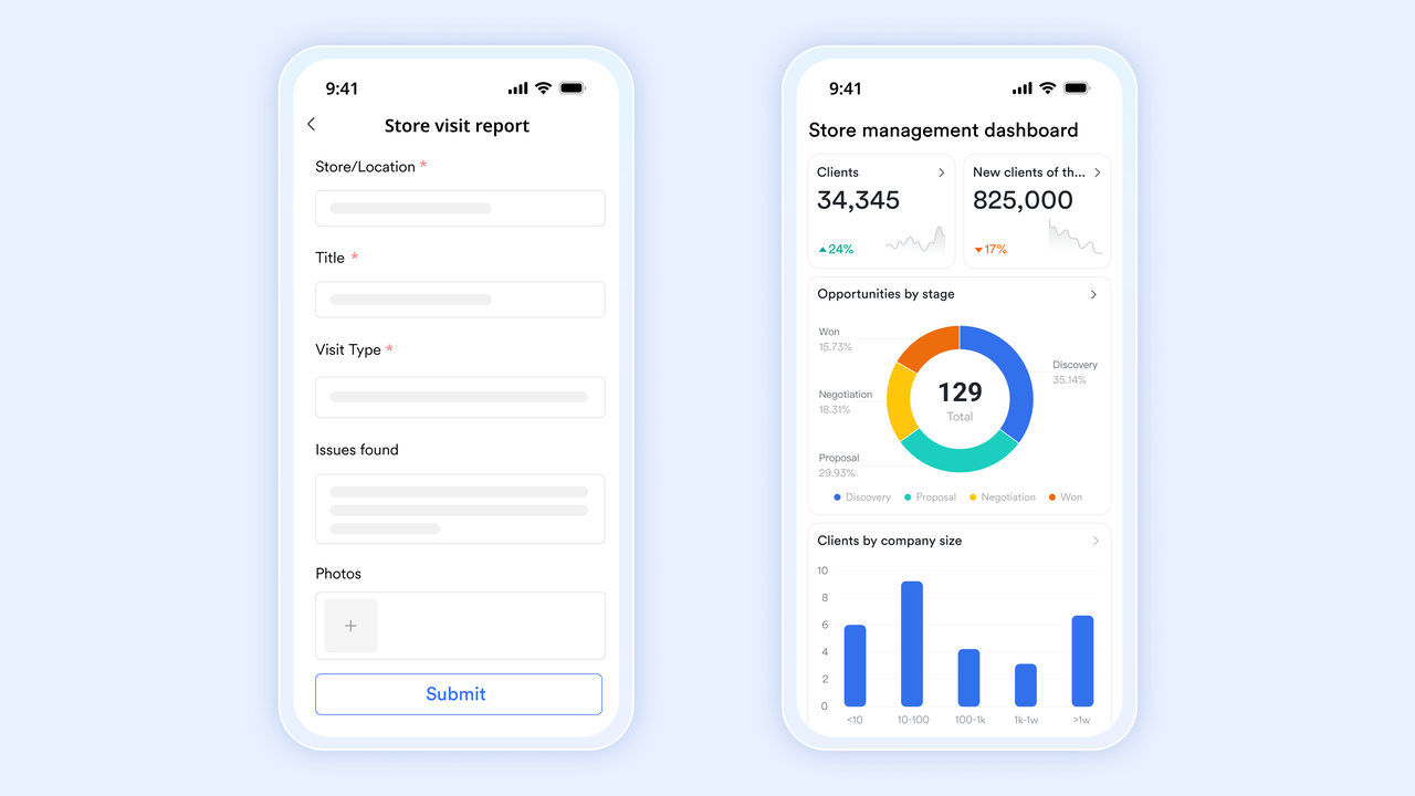 Lark CRM on mobile