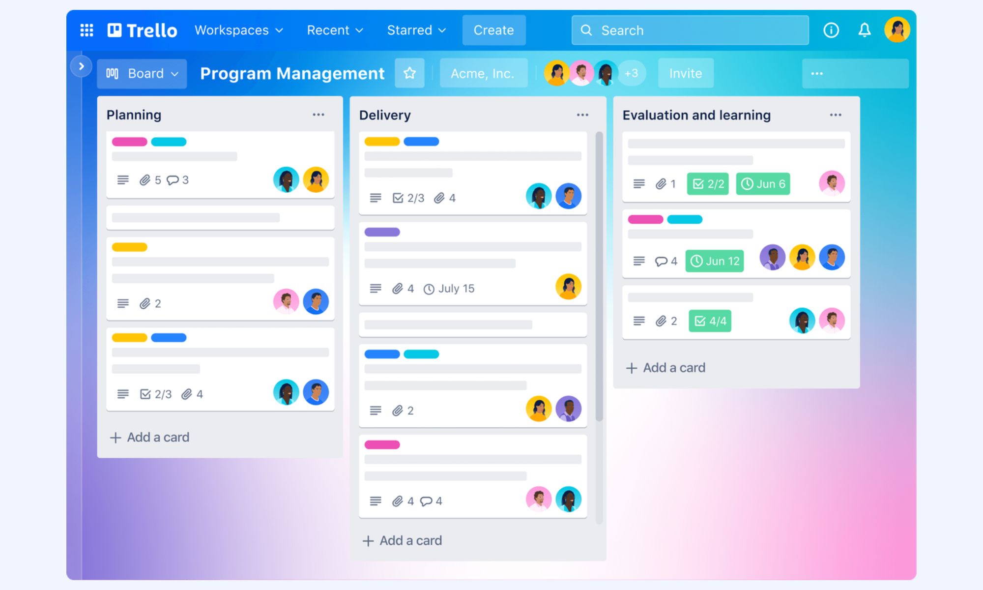 Trello is a simple visual business workflow tool for small teams
