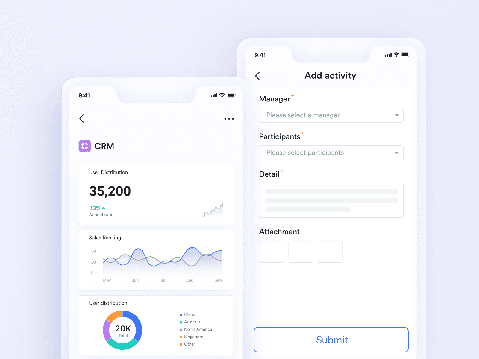 CRM activity organization of Lark