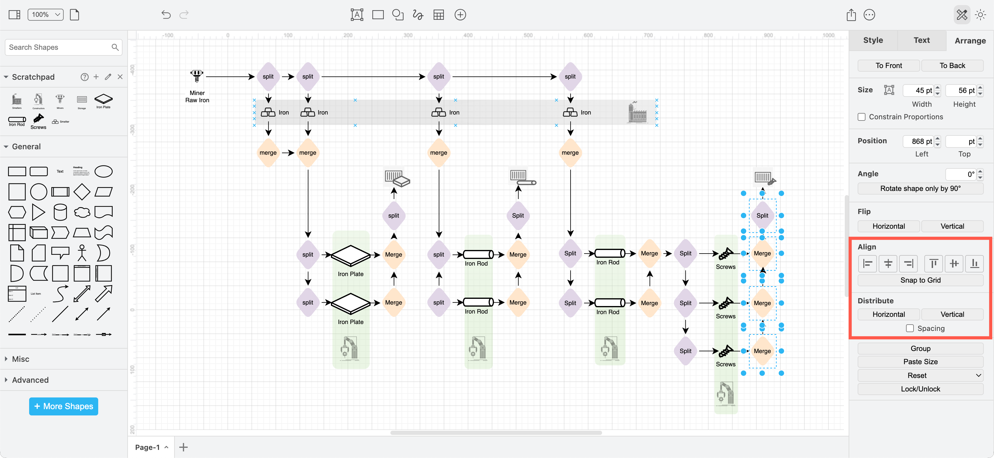 draw.io for quick process maping