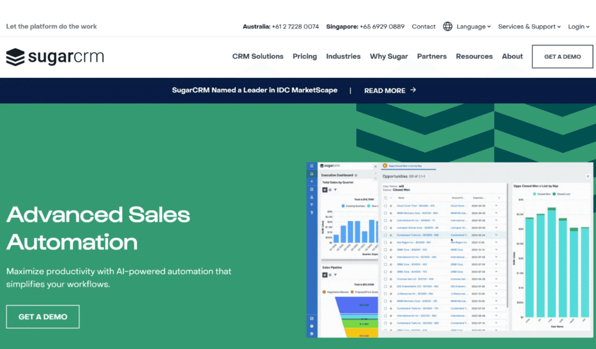SugarCRM sales CRM&nbsp;