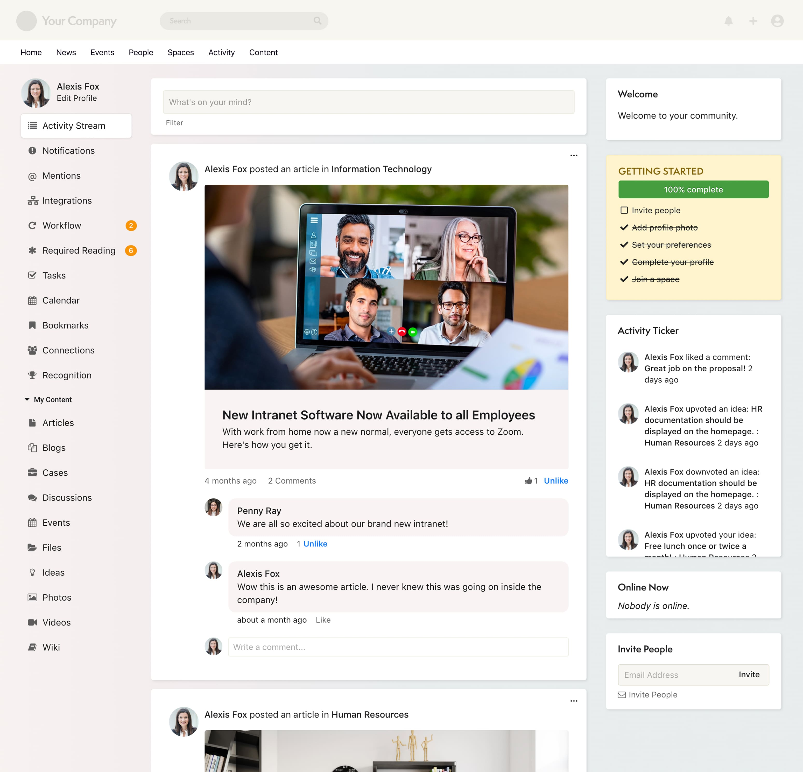 Axero is the best for knowledge management