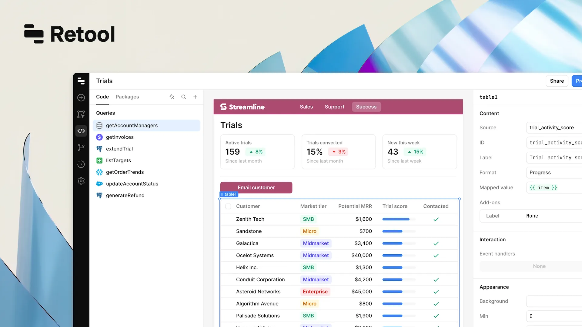 Retool is a low-code platform