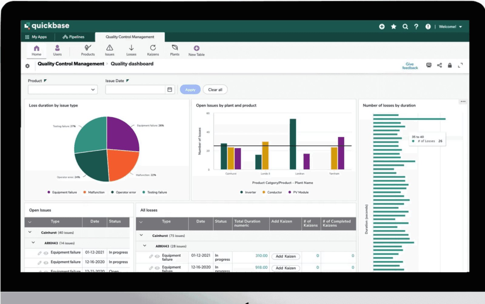 project management in Quickbase