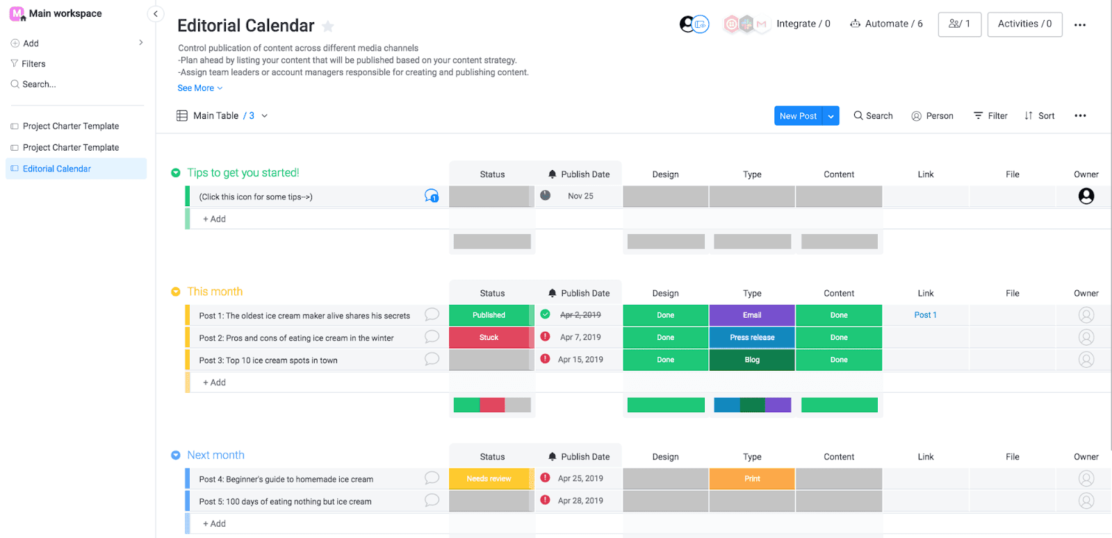 An image of monday.com's interface