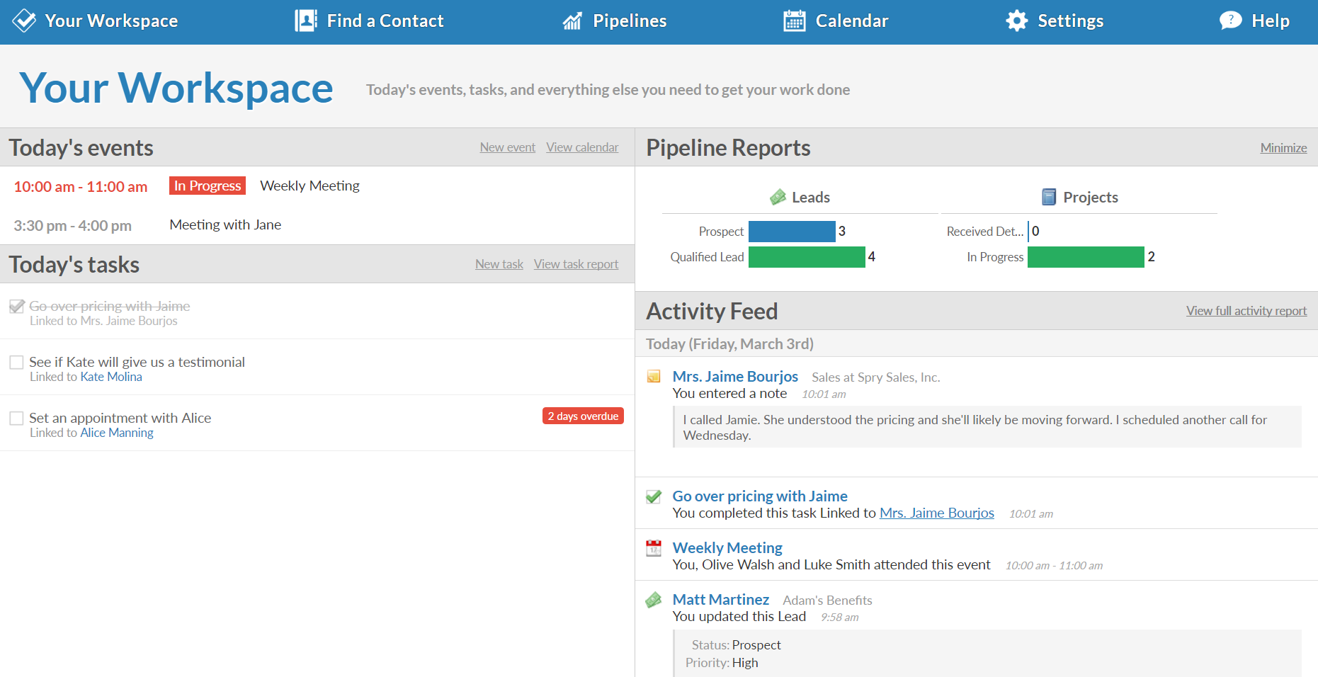 Less Annoying CRM interface