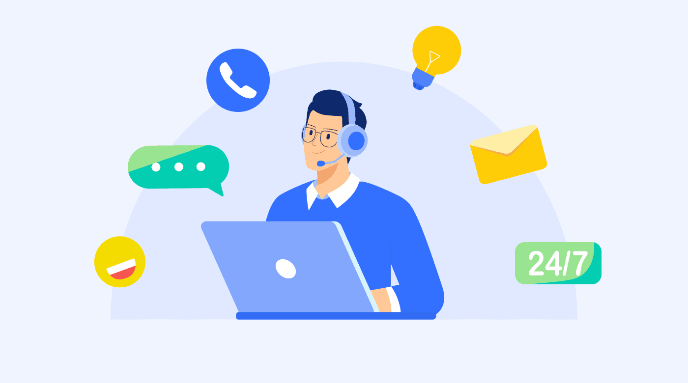 Customer support icons