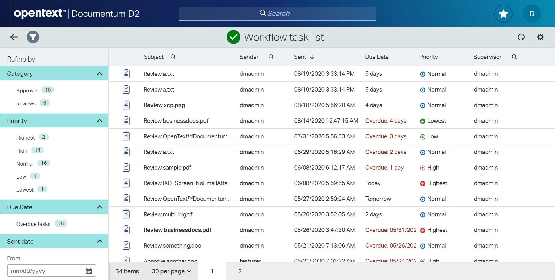 Manage documentation for large organizations using OpenText