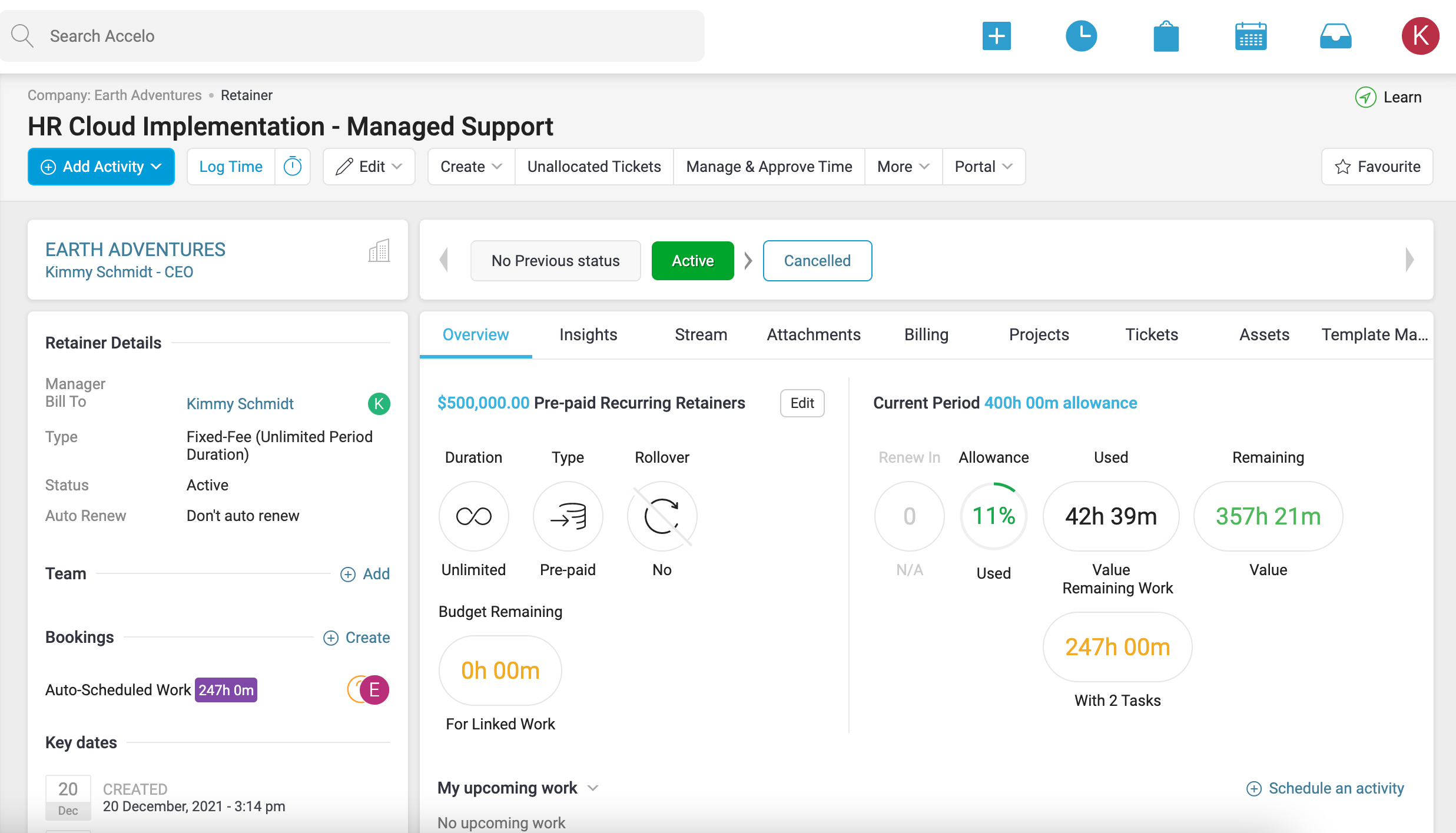 Accelo client lifecycle management platform