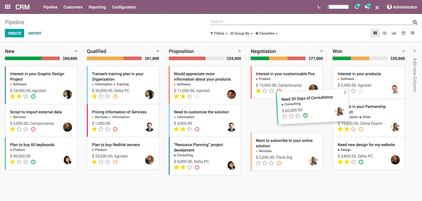 Odoo open-source ERP platform