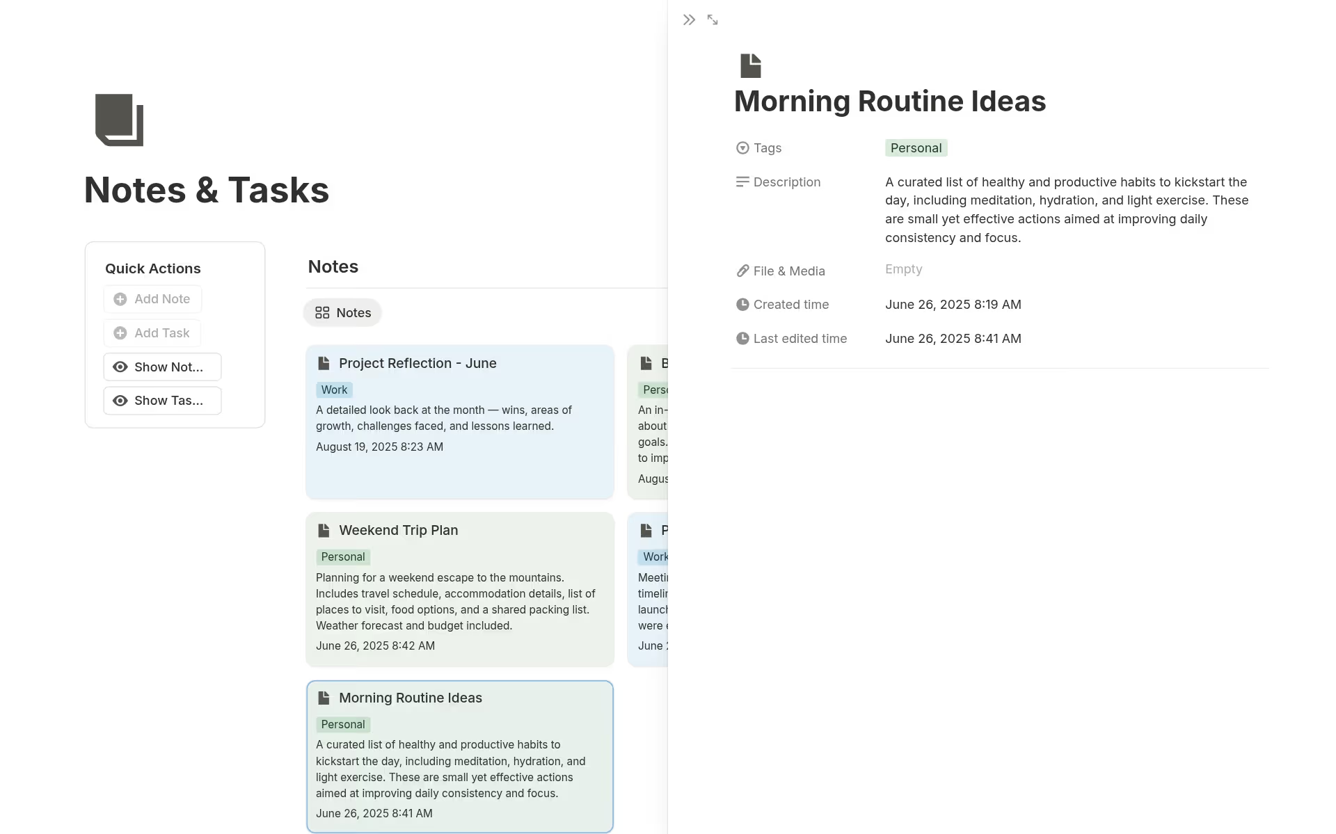 Notion: Notes and task organization workspace