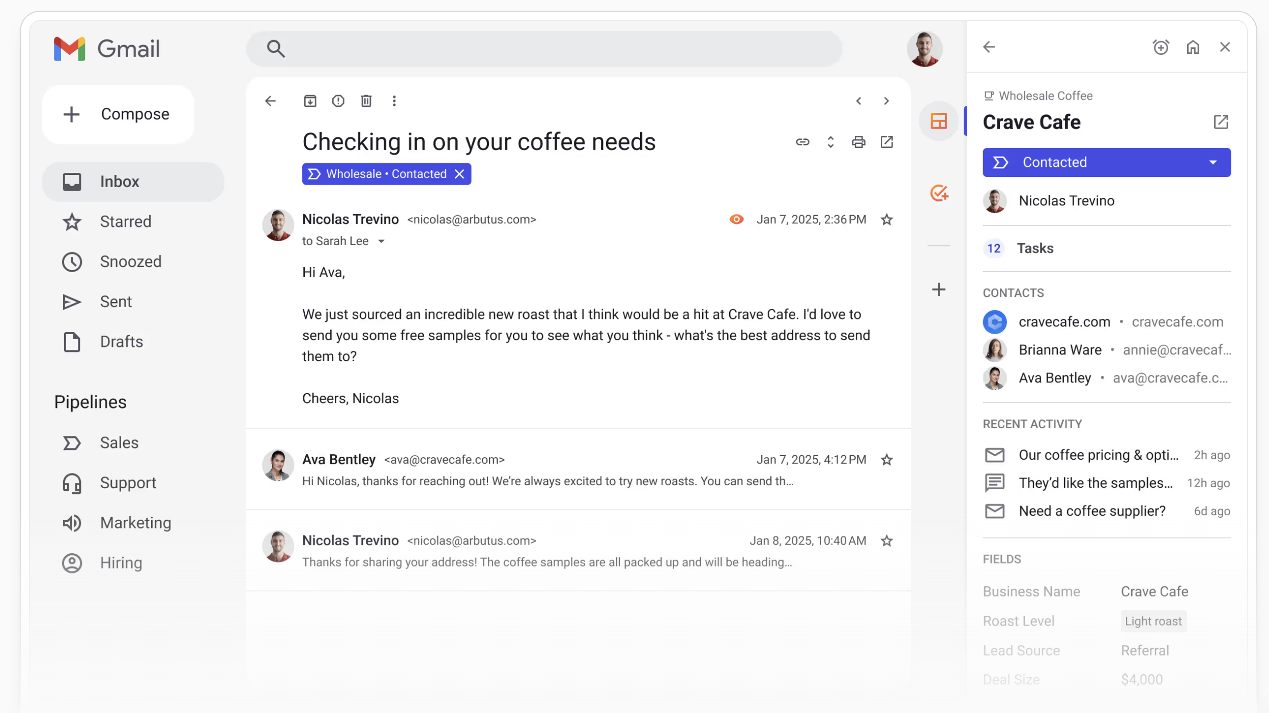 Streak as a powerful Copper CRM alternative
