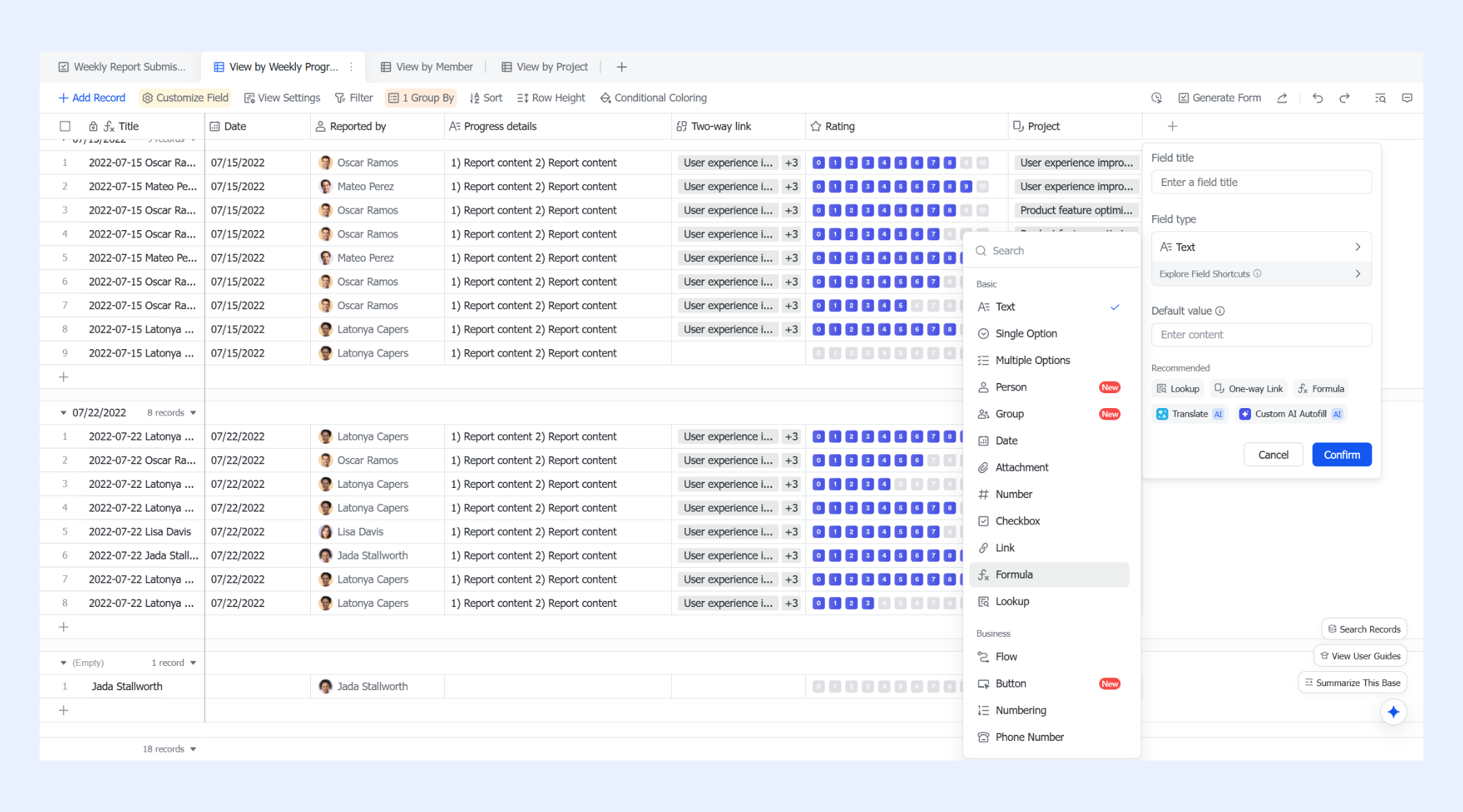 Quantitative precision using custom scoring and heat mapping