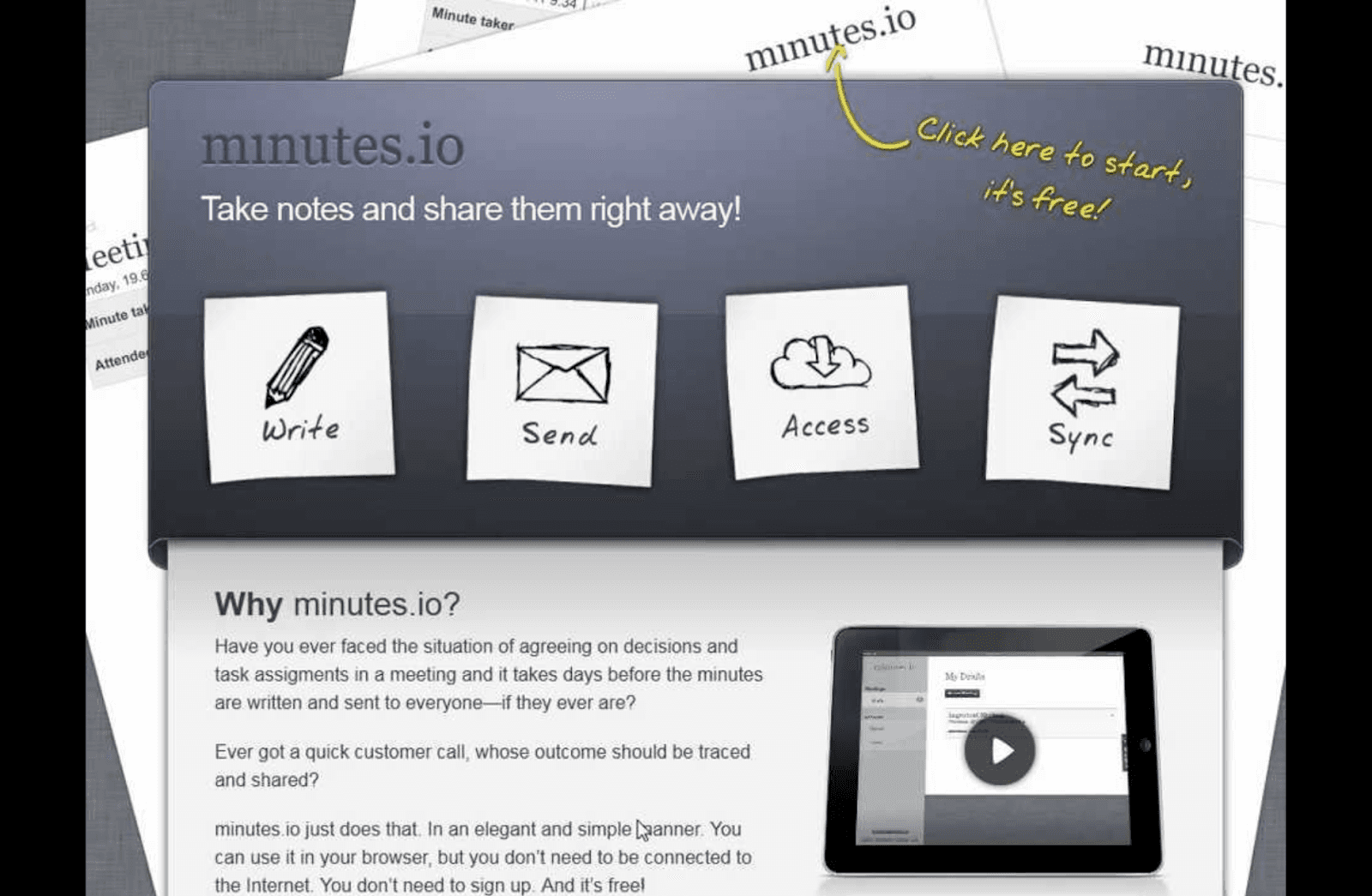 Introduction of Minutes.io