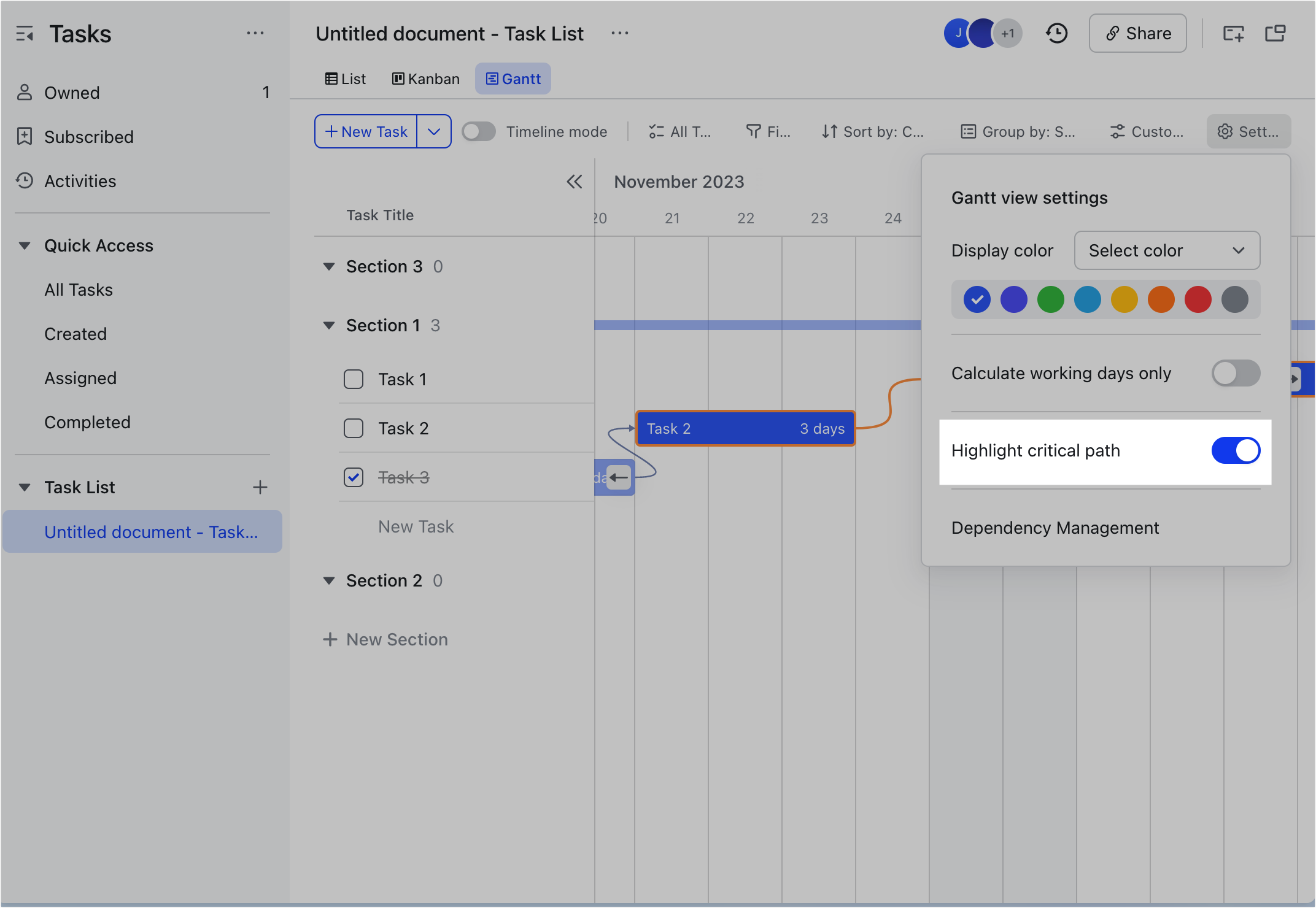 Lark Tasks: Set and modify task relationships easily