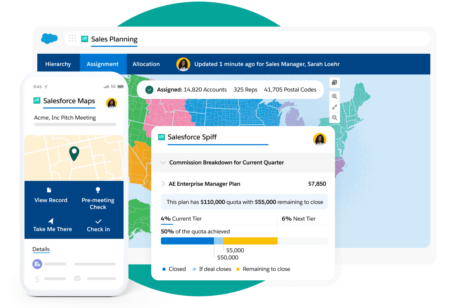 Salesforce's product interface