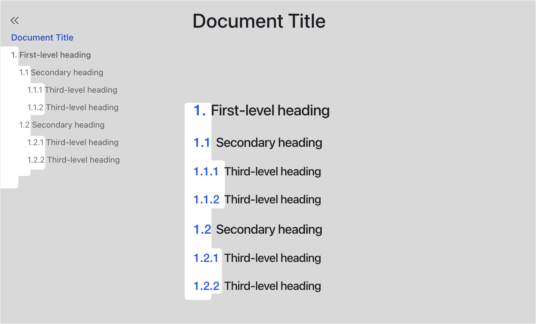 Use headings and table of contents in Docs