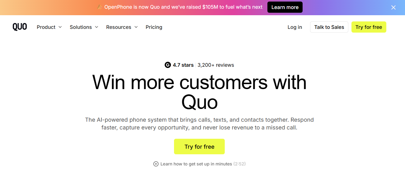 Quo: Best overall phone system for startups
