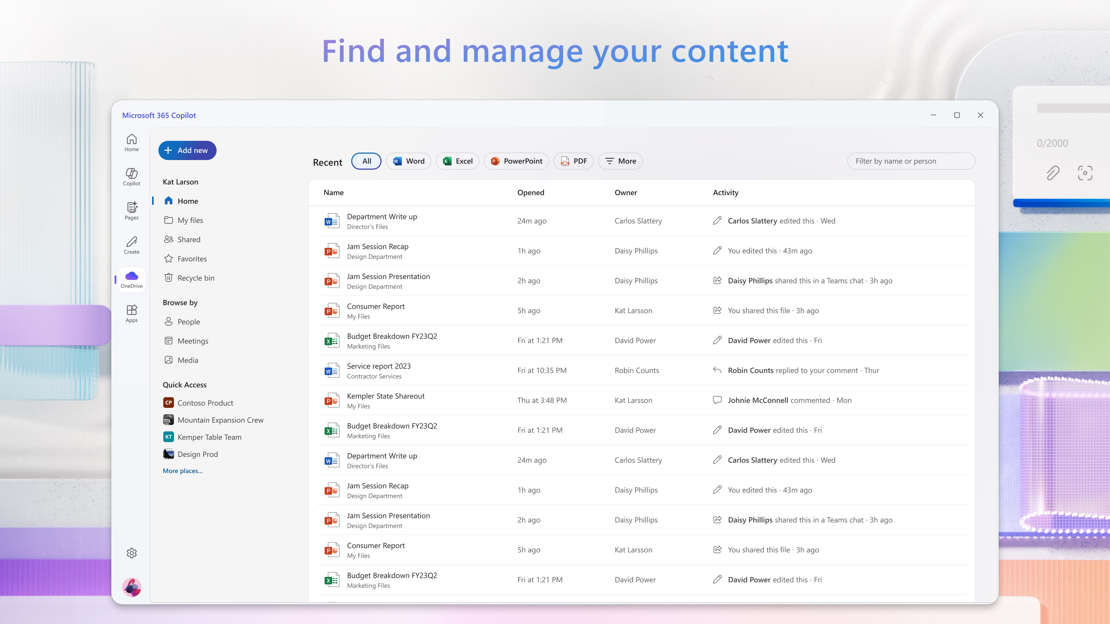Microsoft 365 Copilot platform