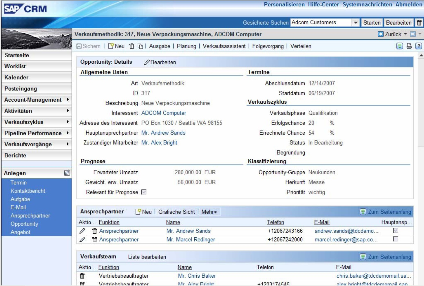 An image of the SAP CRM suite