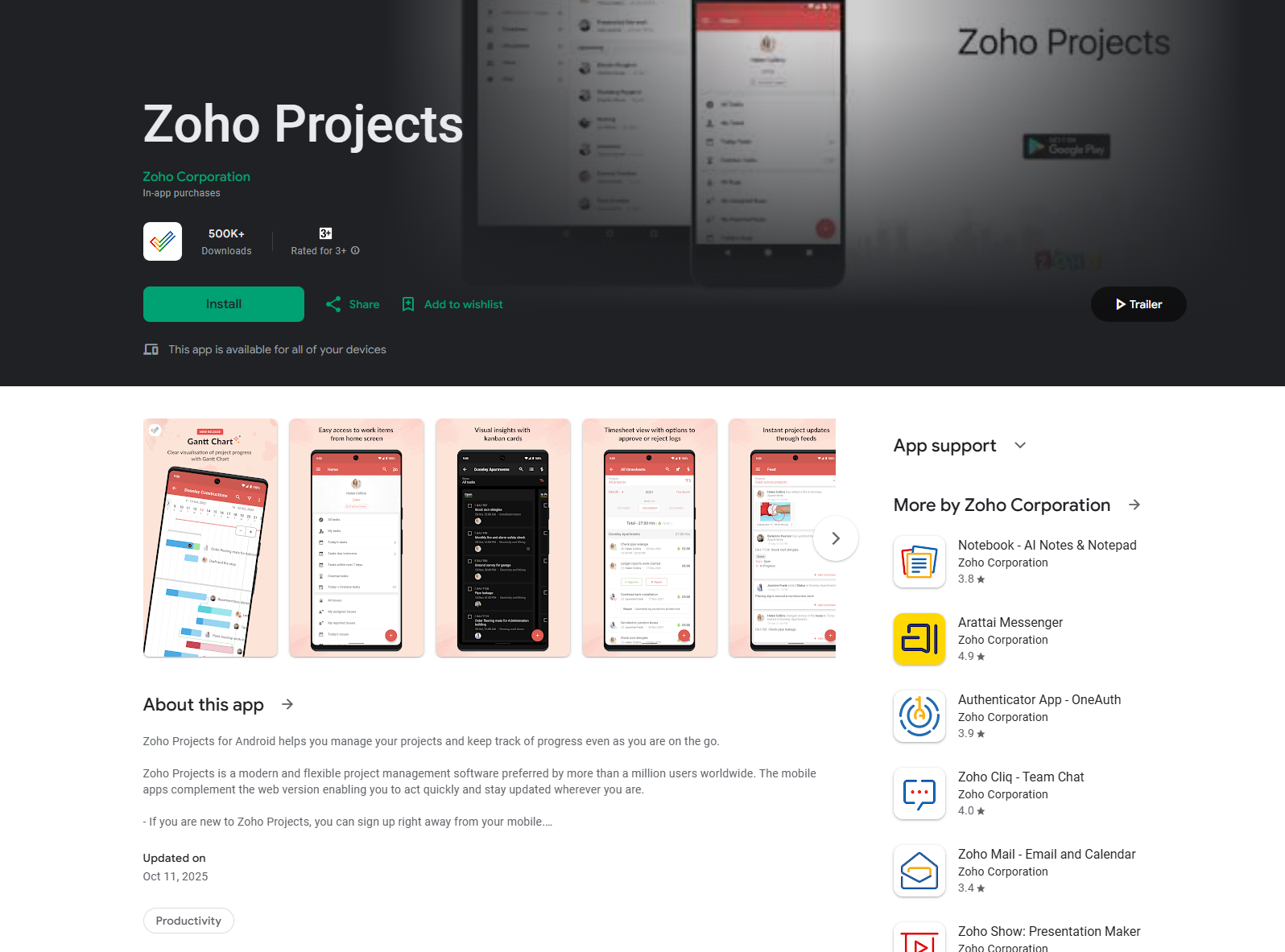 Zoho Projects for affordable project management
