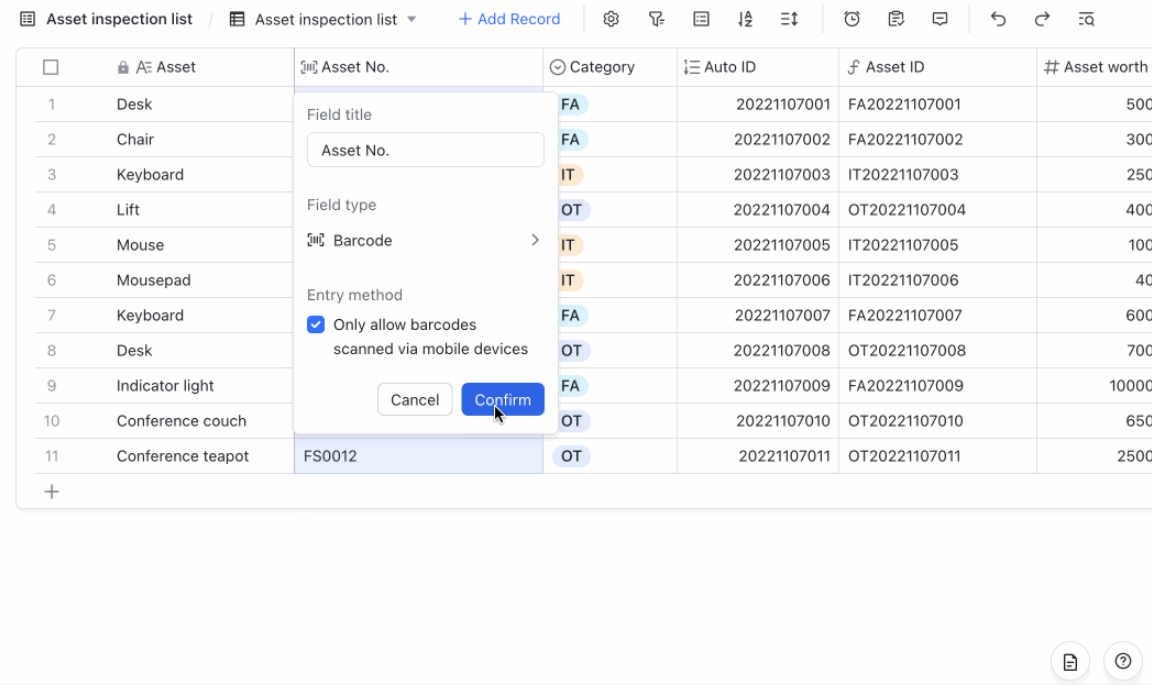 Streamline inventory and order tracking with Lark Base