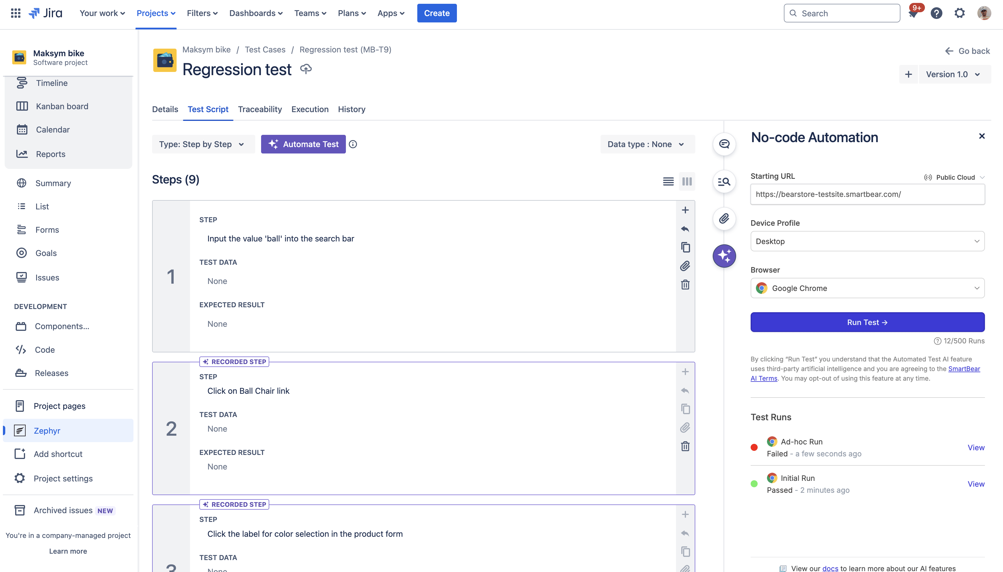 Zephyr: Best QA test case management tool