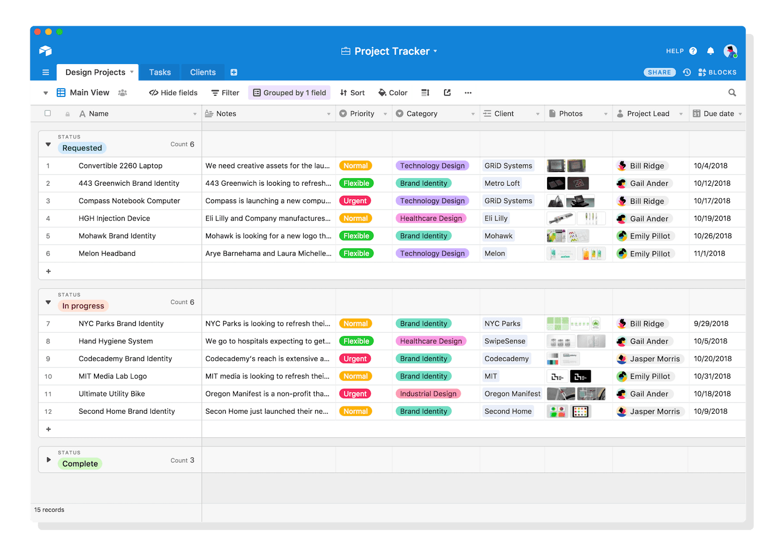 An image showing the monday.com alternative, Airtable