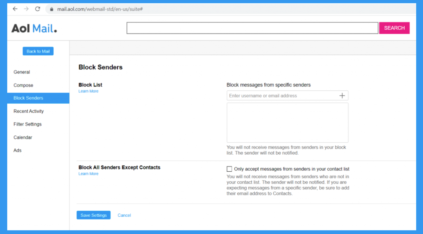 AOL Mail overview