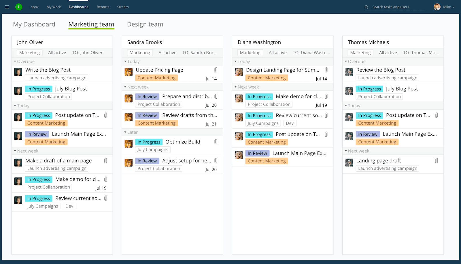 Turn complex projects into simple ones with Wrike's customizable workflows