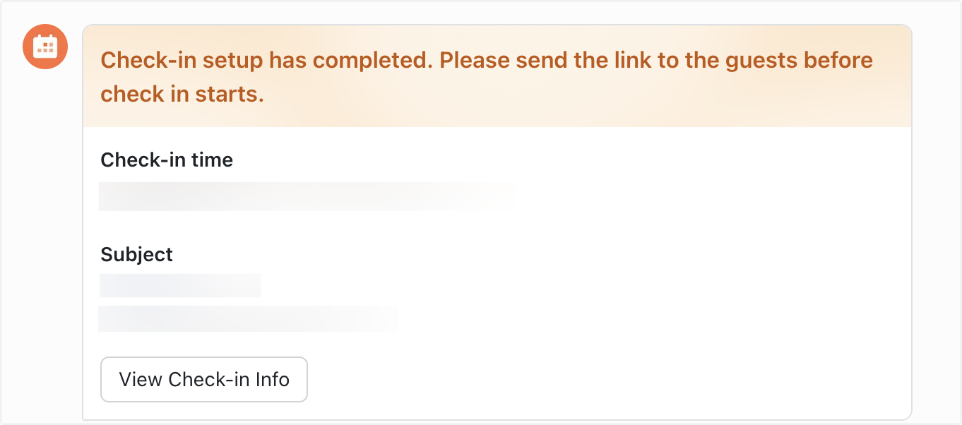 Use check-in for events