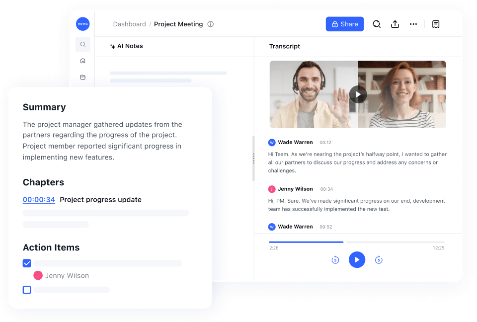 Notta is a versatile meeting assistant AI
