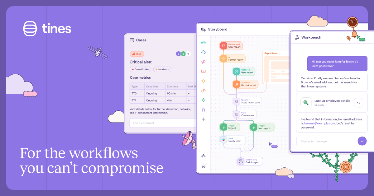 Tines is an AI workflow automation platform