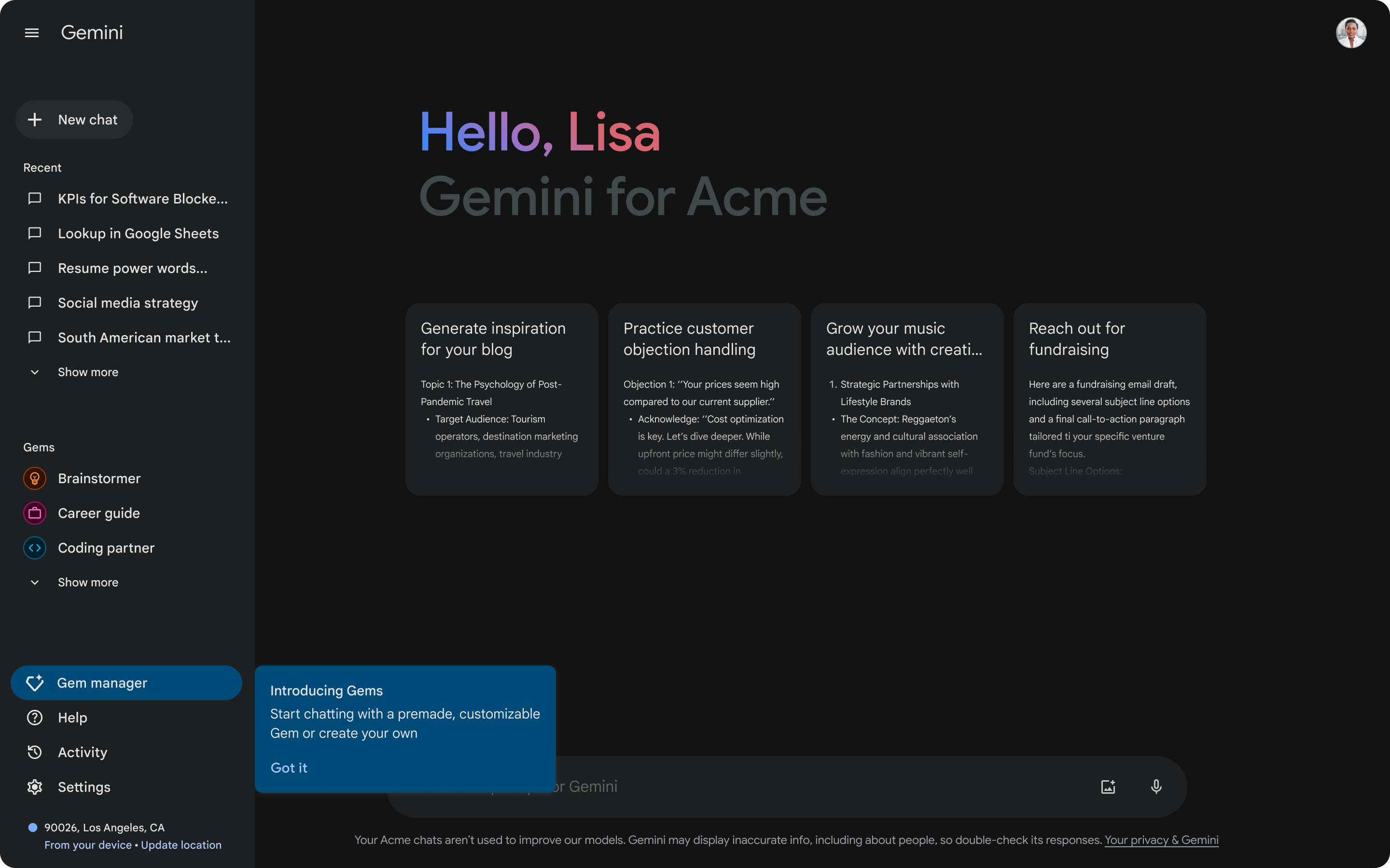 Google Gemini is a chatbot and an AI driven solution for workspace apps