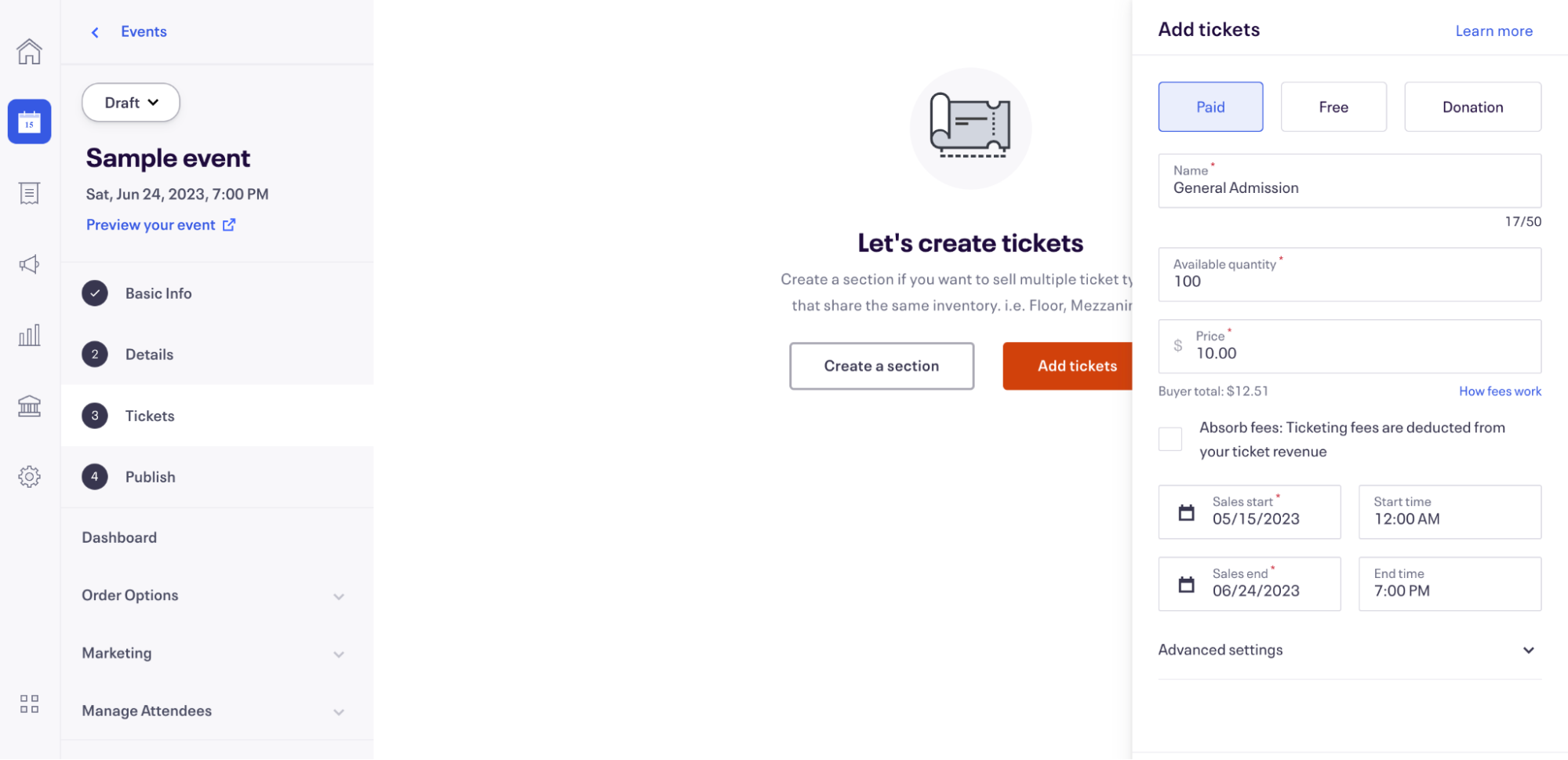 Eventbrite is the best platform for ticketed and public events