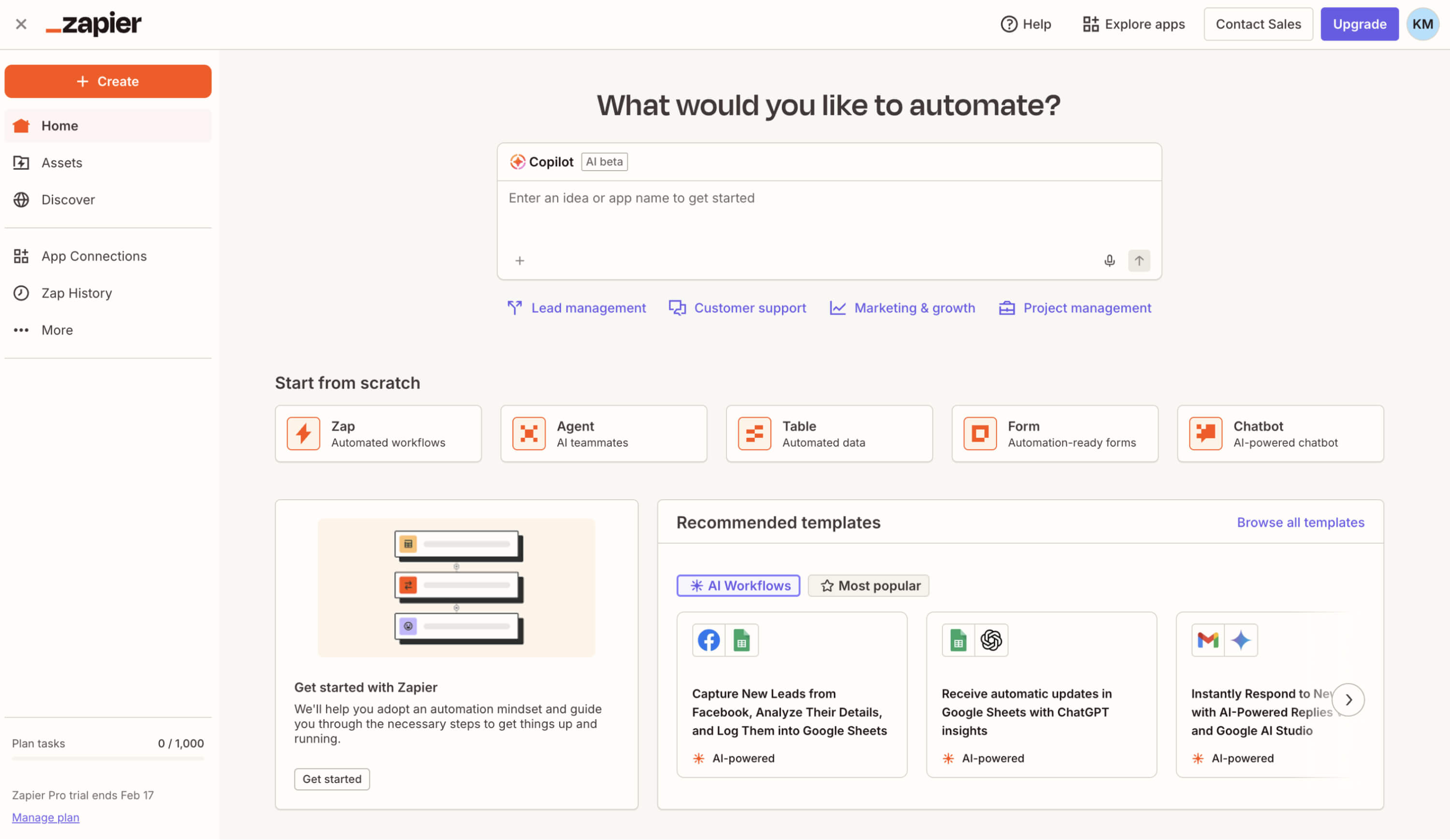 Zapier: AI workflow automation without code