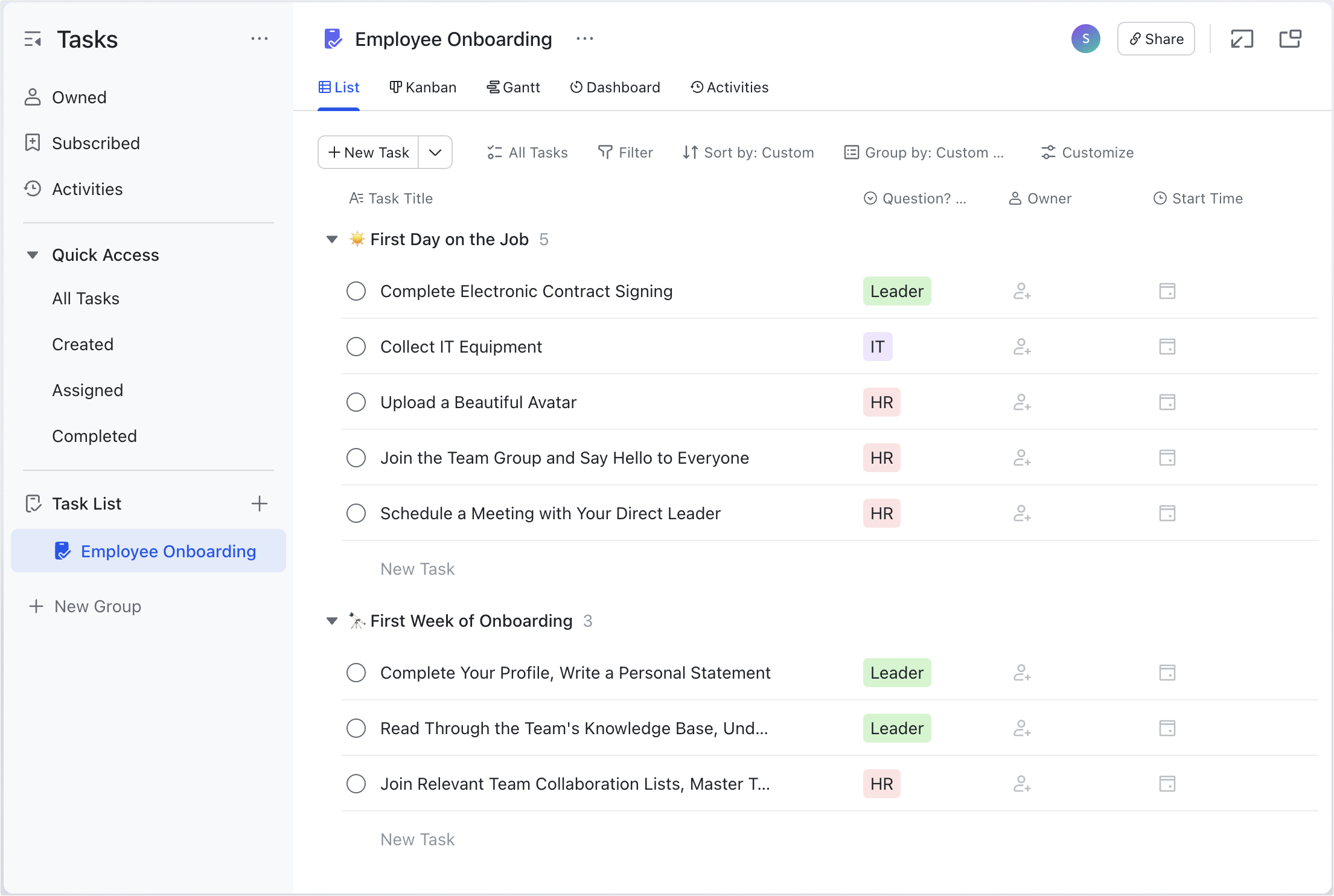 Lark Tasks for centralized collaboration