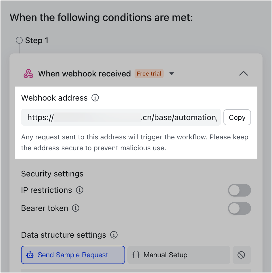 Sử dụng yếu tố kích hoạt webhook trong quy trình làm việc tự động