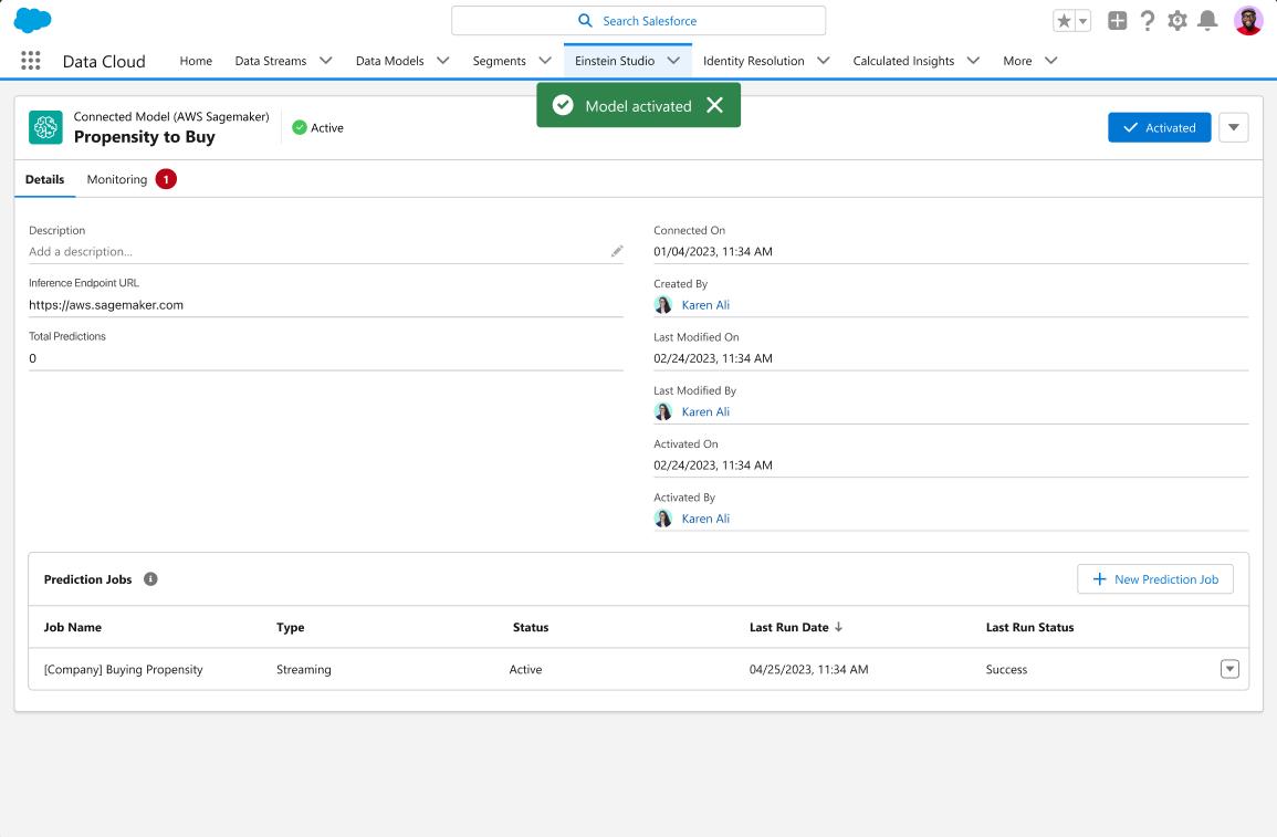 Salesforce Einstein predictive analytics, automation within CRM workflows