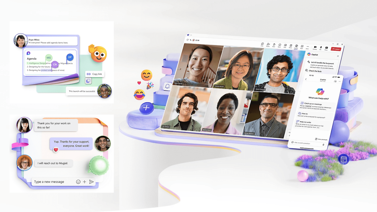 Microsoft Team's interface on different platforms Image source: microsoft.com