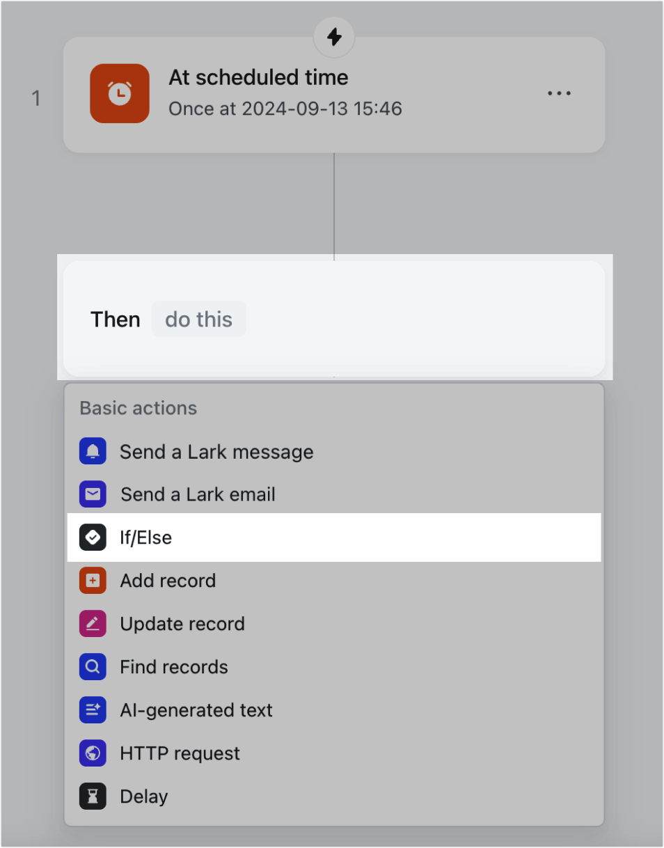 Use the IF/Else node in Workflow
